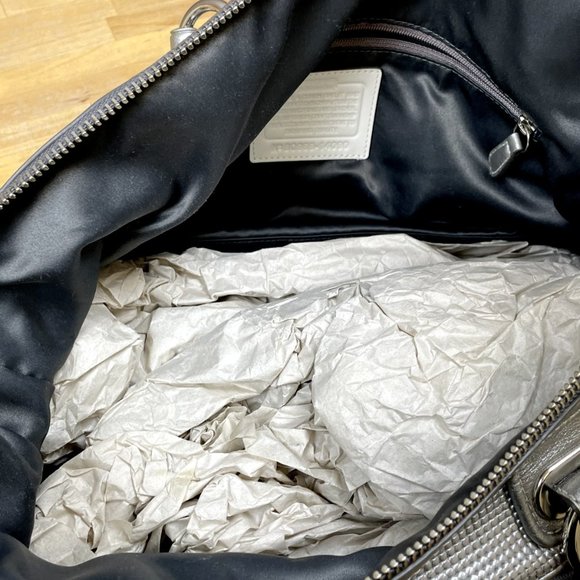 Coach Cambridge Alexa Silver Satchel Bag 14094 Used - Picture 4 of 10